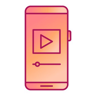 Ekran cep telefonu vektör illüstrasyonlu akıllı telefon aygıtı