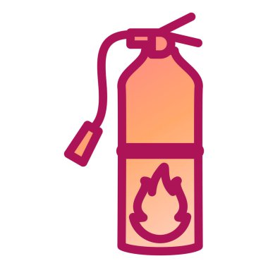 Yangın söndürme ikonu. Web için gaz hidrantı vektör simgelerinin özet çizimi