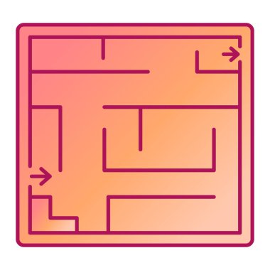 Modern mimari ve inşaat ikonunun vektör çizimi