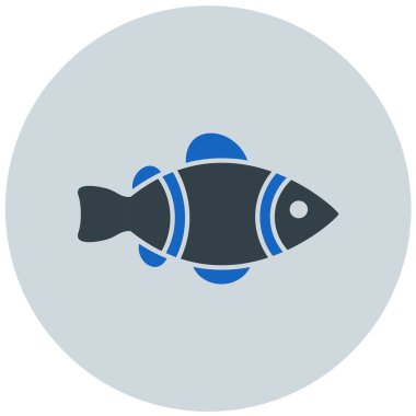 Balık. Web simgesi basit illüstrasyon