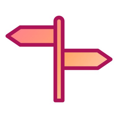 Yön ok ikonu vektör illüstrasyonu