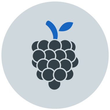 Üzüm. Web simgesi basit illüstrasyon