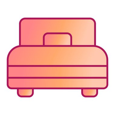 Yatak ikonu. Vektör çizimi. düz dizayn