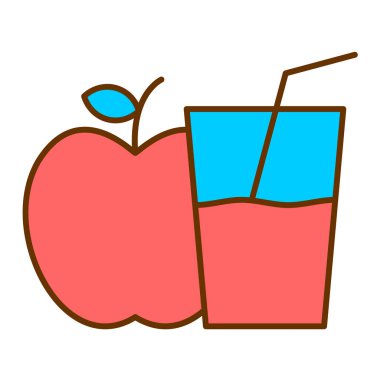 meyve suyu ve içecek ikon vektör illüstrasyon grafik tasarımı