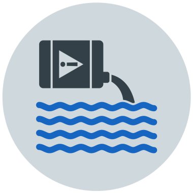 Su. Web simgesi basit illüstrasyon