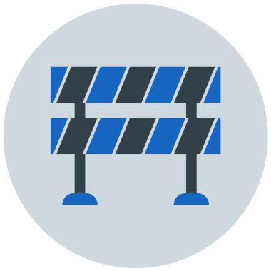 Bariyer. Web simgesi basit illüstrasyon