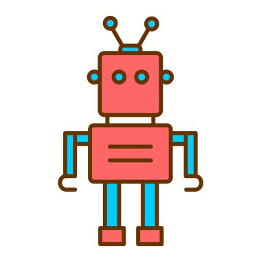 robot ikon vektör illüstrasyonu