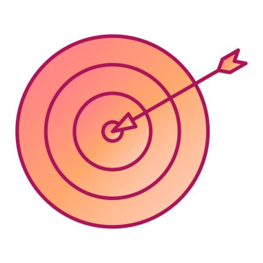 iş ve ticari tema için düz stil hedef simgesi