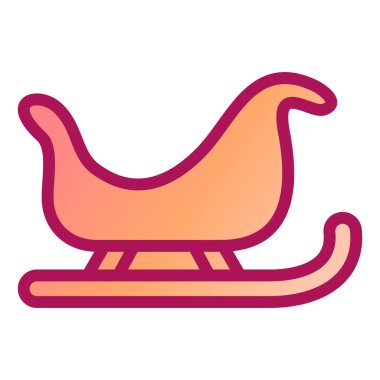 Yılbaşı kızağı ikon vektör illüstrasyon tasarımı