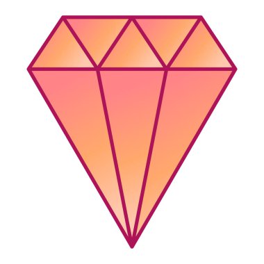 Elmas simgesi vektör illüstrasyonu