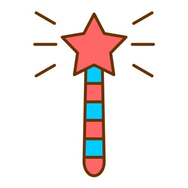 sihirli değnek vektör illüstrasyon tasarımı