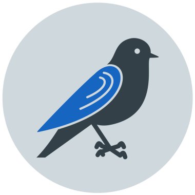 Kuş. Web simgesi basit illüstrasyon