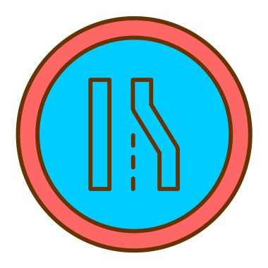 Yol simgesi, vektör illüstrasyonu