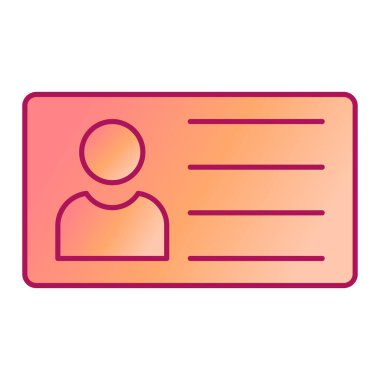 ID kart simgesi vektör illüstrasyonu