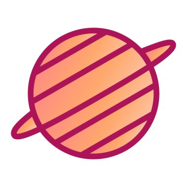 Gezegen. Web simgesi basit illüstrasyon