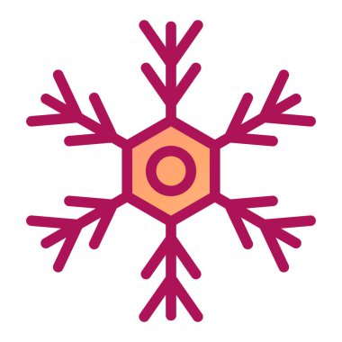 kar Tanesi simgesi vektör çizimi