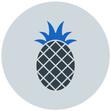 Ananas. Web simgesi basit illüstrasyon