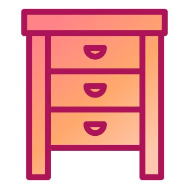 Çekmeceler. Web simgesi basit illüstrasyon