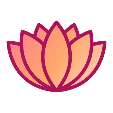 Lotus modern ikon vektör illüstrasyonu