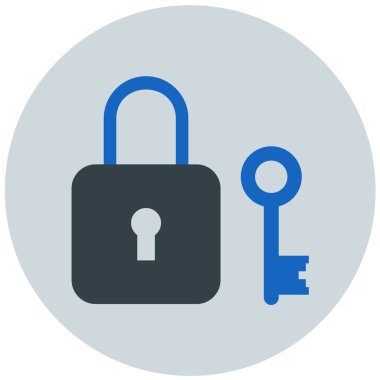 Kilit. Web simgesi basit illüstrasyon