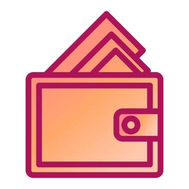 cüzdan ikonu vektör illüstrasyonu