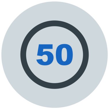 Hız sınırı simgesi, vektör illüstrasyonu