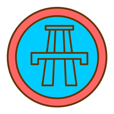 Yol işareti simgesi, vektör illüstrasyonu basit tasarım