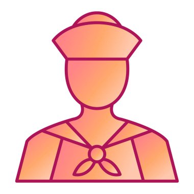 Polis memuru ikon vektörü. İnce çizgi işareti. izole edilmiş sınır sembolü çizimi