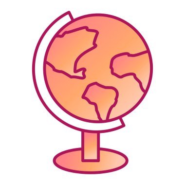 Dünya küresel ikon vektör çizimi tasarımı