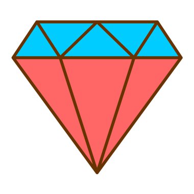 Elmas simgesi vektör illüstrasyonu