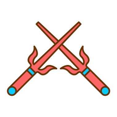 Çapraz bıçak ikonu. vektör illüstrasyonu