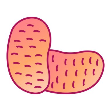 Yiyecek ve sebze ikonunun vektör çizimi. meyve ve bahçe sembolü.