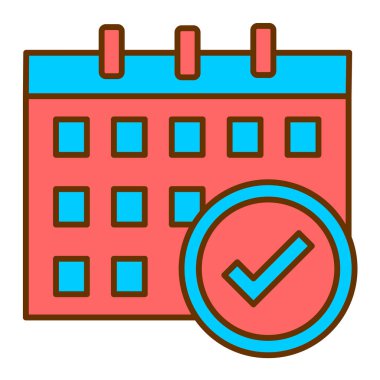 Takvim simgesi vektör illüstrasyonu