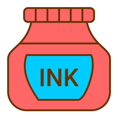 Mürekkep. Web simgesi basit illüstrasyon