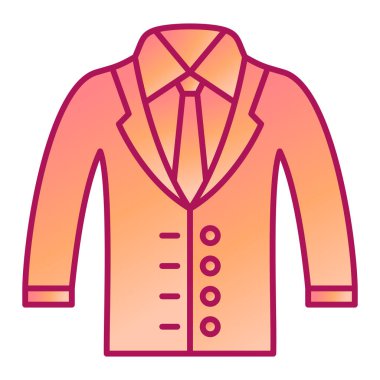 Ceket. Web simgesi basit illüstrasyon