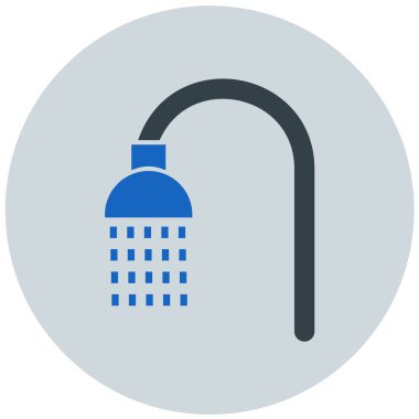 Duş. Web simgesi basit illüstrasyon