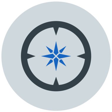 Pusula. Web simgesi basit illüstrasyon