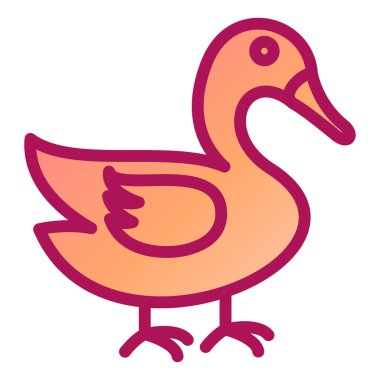 ördek simgesi vektör illüstrasyonu