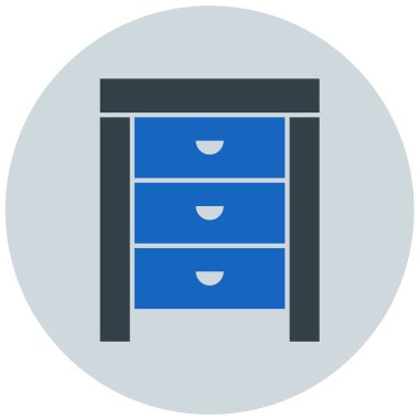 Dolap. Web simgesi basit illüstrasyon