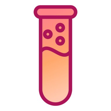 Test tüpü simgesi. Beyaz arkaplanda izole edilmiş web tasarımı için matara vektör simgelerinin basit çizimi