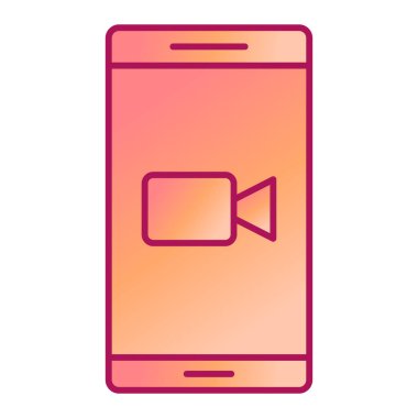 Cep telefonu çizgisi biçim vektör illüstrasyon tasarımlı akıllı telefon