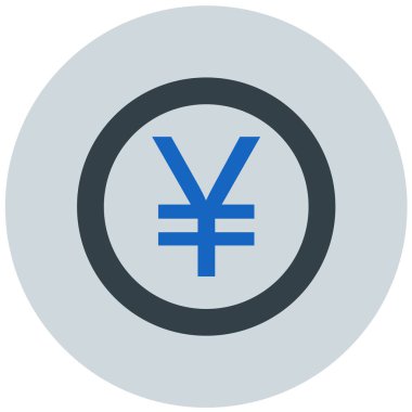 yen. Web simgesi basit illüstrasyon