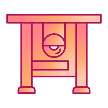 Tek bir ahşap masanın vektör çizimi