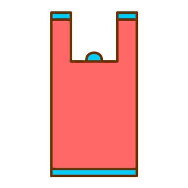 Bir havlu simgesinin vektör illüstrasyonu