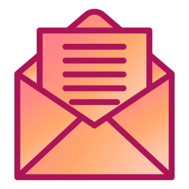 Mektup. Web simgesi basit illüstrasyon