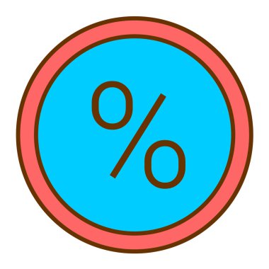 yüzde indirim simgesi vektör illüstrasyonu