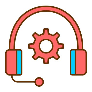 Kulaklık. Web simgesi basit tasarım