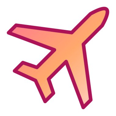 uçak ikonu vektör illüstrasyonu