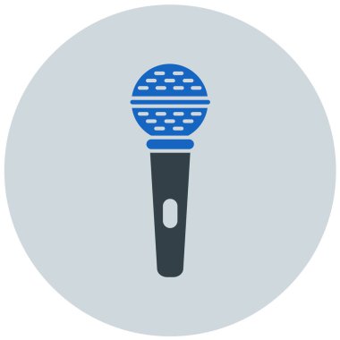 Mikrofon. Web simgesi basit tasarım