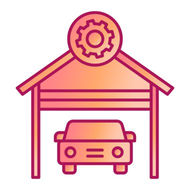 Araba tamir servis simge vektör çizim grafik tasarım